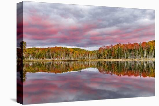 Red Jack Lake and Sunrise Reflection, Alger County, Upper Peninsula of Michigan-Adam Jones-Premier Image Canvas