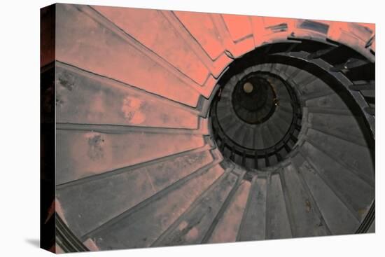 Red Lighthouse Stairs-Martina Bleichner-Stretched Canvas