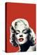 Red Lips Marilyn in Red-Chris Consani-Stretched Canvas