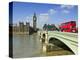 Red London Bus Crossing Westiminster Bridge, London, England, Uk-David Wogan-Premier Image Canvas