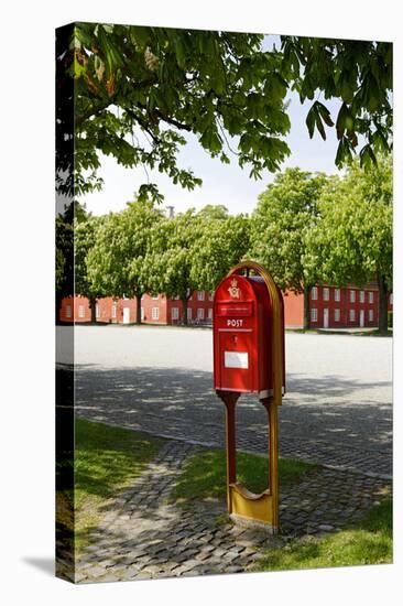 Red Mailbox, Copenhagen, Denmark, Scandinavia-Axel Schmies-Premier Image Canvas