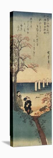 Red Maple Leaves at Kaian-Ji Temple, Autumn, 1833-1834-Utagawa Hiroshige-Premier Image Canvas