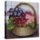 Red Mauve and Pink Primroses in a Basket, 2012-Joan Thewsey-Premier Image Canvas