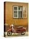Red Moped, Sighisoara, Transylvania, Romania-Russell Young-Premier Image Canvas