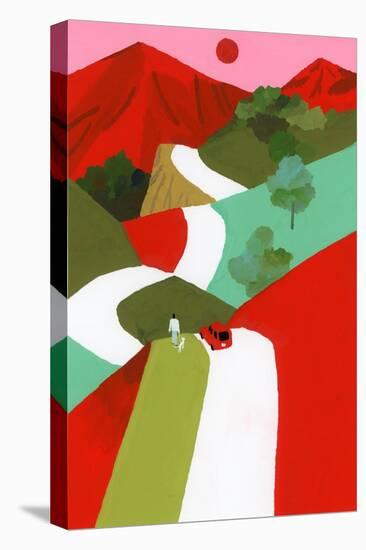 Red mountain path-Hiroyuki Izutsu-Premier Image Canvas
