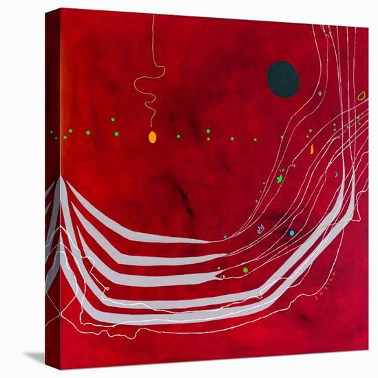 Red night of resonance-Hyunah Kim-Stretched Canvas