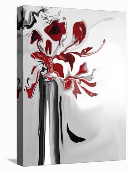 Red Orchid 2-Rabi Khan-Stretched Canvas