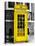 Red Phone Booth in London painted Yellow - City of London - UK - England - United Kingdom - Europe-Philippe Hugonnard-Stretched Canvas