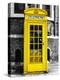 Red Phone Booth in London painted Yellow - City of London - UK - England - United Kingdom - Europe-Philippe Hugonnard-Stretched Canvas