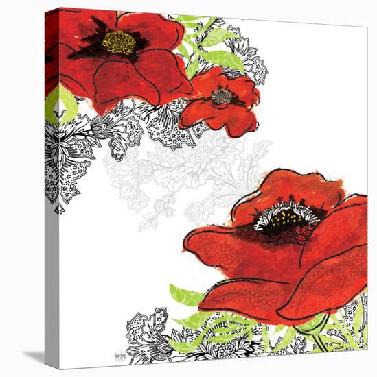 Red Poppies-Bee Sturgis-Stretched Canvas