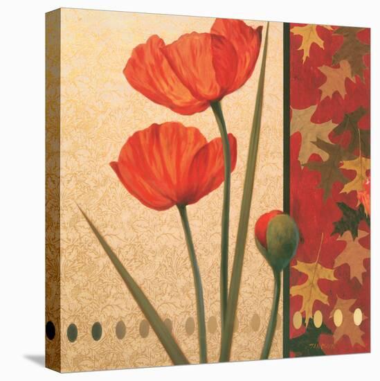 Red Poppy Damasque-TC Chiu-Stretched Canvas