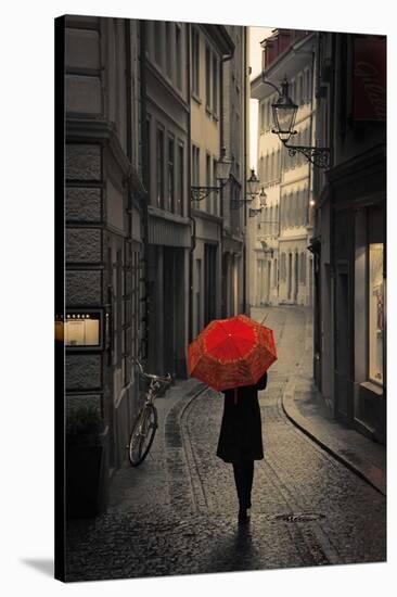Red Rain-Stefano Corso-Stretched Canvas