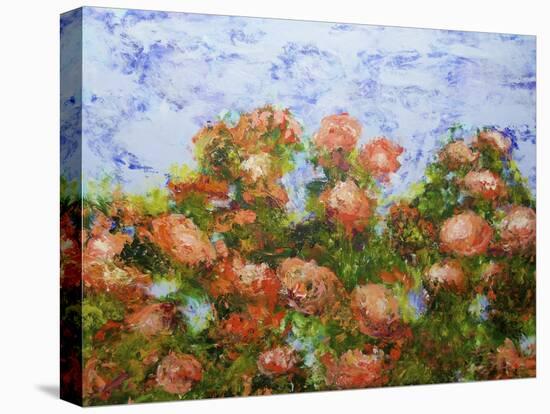 Red Ribbon Roses-Allan Friedlander-Stretched Canvas