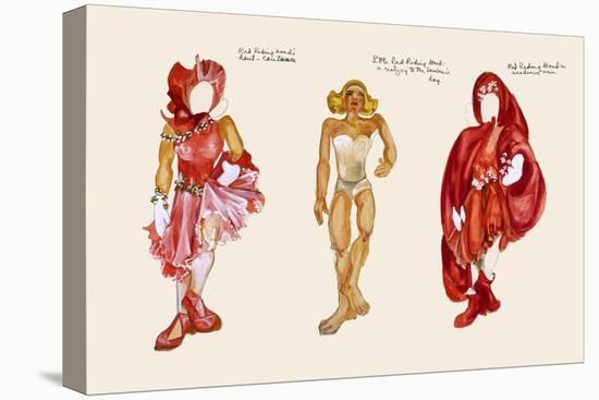Red Riding Hood paper Doll-Zelda Fitzgerald-Stretched Canvas