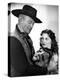 RED RIVER, 1948 directed by HOWARD HAWKS John Wayne and Joanne Dru (b/w photo)-null-Stretched Canvas