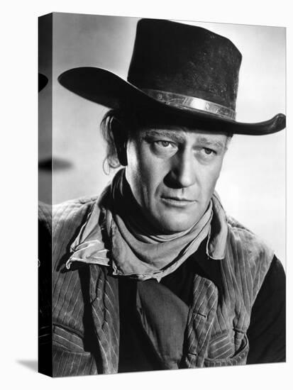 RED RIVER, 1948 directed by HOWARD HAWKS John Wayne (b/w photo)-null-Stretched Canvas