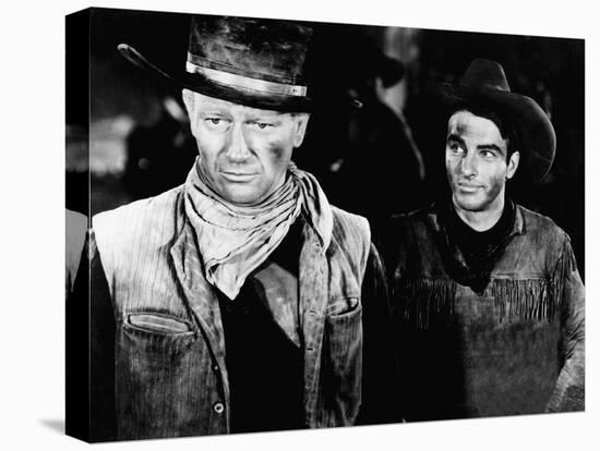 Red River, John Wayne, Montgomery Clift, 1948-null-Stretched Canvas