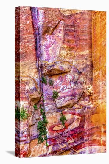 Red Rock Abstract, Petra, Jordan-William Perry-Premier Image Canvas