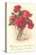 Red Roses in Drinking Glass-null-Stretched Canvas