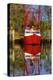 Red Shrimp Boat Docked in Harbor, Apalachicola, Florida, USA-Joanne Wells-Premier Image Canvas