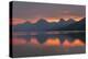 Red sky at dawn, Lake McDonald, Glacier National Park, Montana.-Alan Majchrowicz-Premier Image Canvas