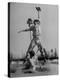 Red Sox's Player in Mid Air Catching the Ball, While an Opposing Player Slides Between His Legs-John Florea-Premier Image Canvas