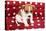 Red Spotted Pet Bed With Little Jack Russel Puppy-Ivonnewierink-Premier Image Canvas