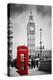 Red Telephone Booth and Big Ben in London, England, the Uk. People Walking in Rush. the Symbols of-Michal Bednarek-Premier Image Canvas