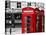 Red Telephone Booths - London - UK - England - United Kingdom - Europe - Spot Color Photography-Philippe Hugonnard-Premier Image Canvas