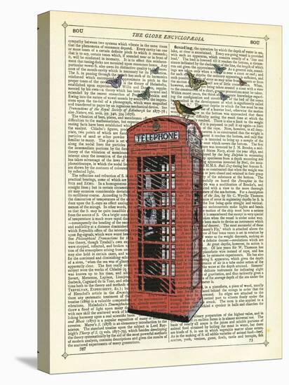 Red Telephone Box-Marion Mcconaghie-Stretched Canvas