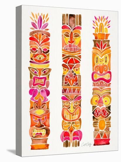 Red Tiki Totems-Cat Coquillette-Premier Image Canvas