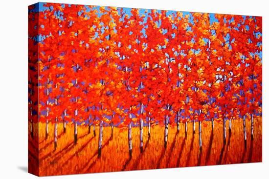 Red Trees-Patty Baker-Stretched Canvas