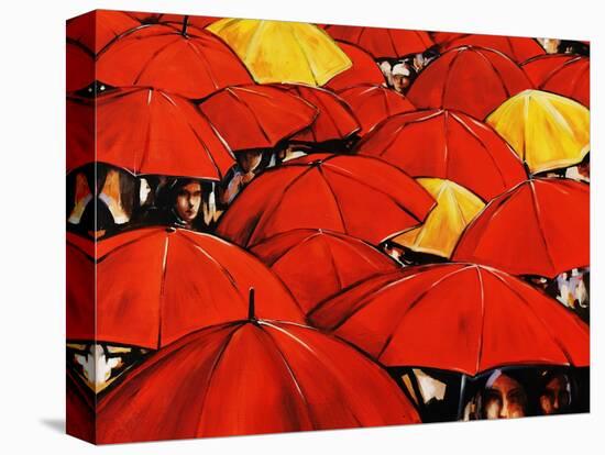 Red Umbrella-Sydney Edmunds-Premier Image Canvas