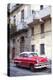 Red Vintage American Car Parked on a Street in Havana Centro-Lee Frost-Premier Image Canvas
