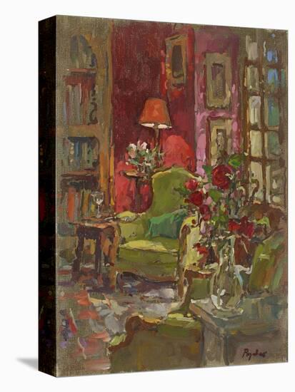 Red Wall, Red Roses-Susan Ryder-Premier Image Canvas