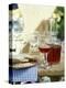 Red Wine in Glass and Carafe, Schüttelbrot Beside (S. Tyrol)-Eising Studio - Food Photo and Video-Premier Image Canvas