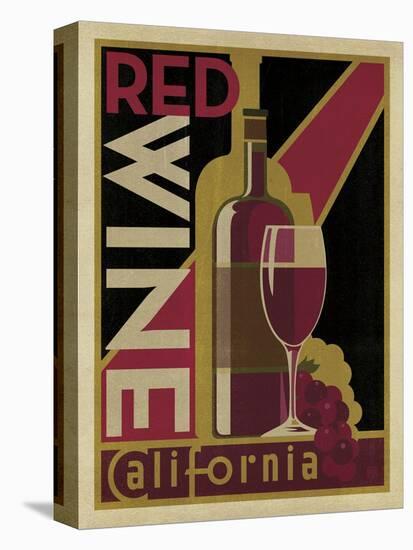Red Wine Poster-Anderson Design Group-Stretched Canvas