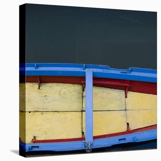 Red, Yellow and Blue Boat-Mike Burton-Premier Image Canvas