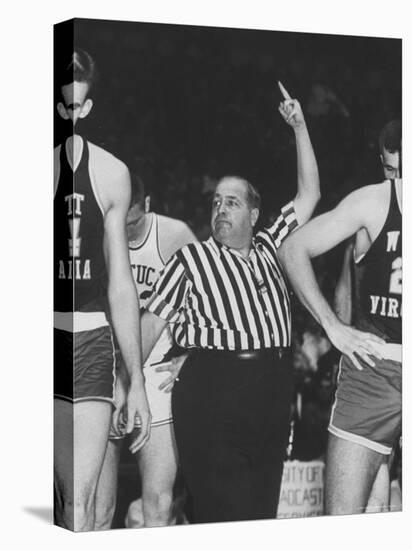 Referee Jim Enright Calling Plays and Using Hand Signals During a Game-Stan Wayman-Premier Image Canvas