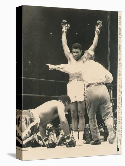 Referee John Lobianco Waves Champion Cassius Clay to a Corner-null-Premier Image Canvas