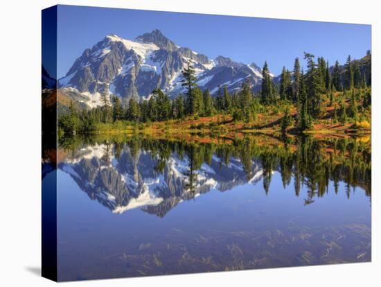 Reflected in Picture Lake, Mt. Shuksan, Heather Meadows Recreation Area, Washington, Usa-Jamie & Judy Wild-Premier Image Canvas