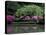 Reflecting pool and Rhododendrons in Japanese Garden, Seattle, Washington, USA-Jamie & Judy Wild-Premier Image Canvas