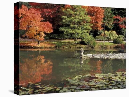 Reflecting Pool in Japanese Garden, Seattle, Washington, USA-Jamie & Judy Wild-Premier Image Canvas