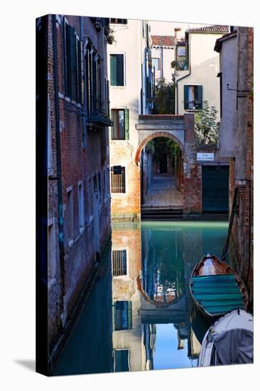 Reflection in a Canal, Venice, Italy-George Oze-Premier Image Canvas