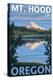 Reflection Lake - Mt. Hood, Oregon, c.2009-Lantern Press-Stretched Canvas