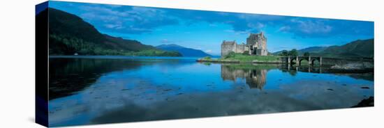 Reflection of a Castle in Water, Eilean Donan Castle, Loch Duich, Highlands, Scotland-null-Premier Image Canvas