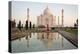 Reflection of a Mausoleum in Water, Taj Mahal, Agra, Uttar Pradesh, India-null-Stretched Canvas