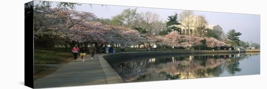 Reflection of a Monument in a River, Jefferson Memorial, Potomac River, Washington DC, USA-null-Premier Image Canvas