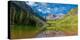 Reflection of a mountain on water, Maroon Bells, Maroon Bells-Snowmass Wilderness, White River N...-null-Premier Image Canvas