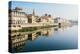 Reflection of buildings on River Arno, Florence, Tuscany, Italy, Europe-Alexandre Rotenberg-Premier Image Canvas